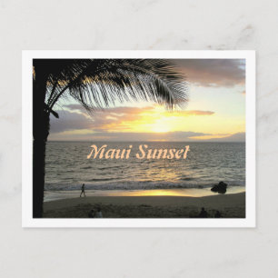 Carte postale Maui Sunset, Beach Walker