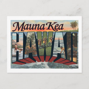 Carte Postale Mauna Kea, Hawaii - Scènes de grandes lettres