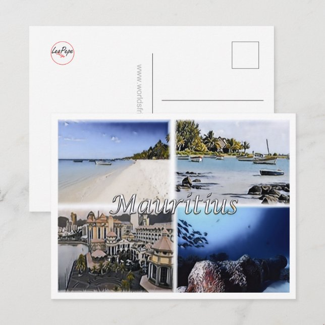 Carte Postale Maurice - Cap Malheureux - Mosaïque - (Devant / Derrière)