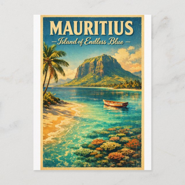 Carte Postale MAURICE – Île de Bleu Infini (Devant)