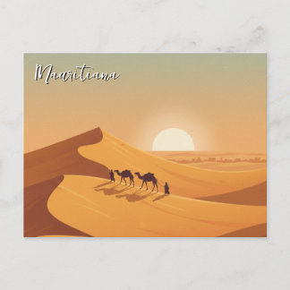 Carte Postale Mauritiana Desert Dunes Camel
