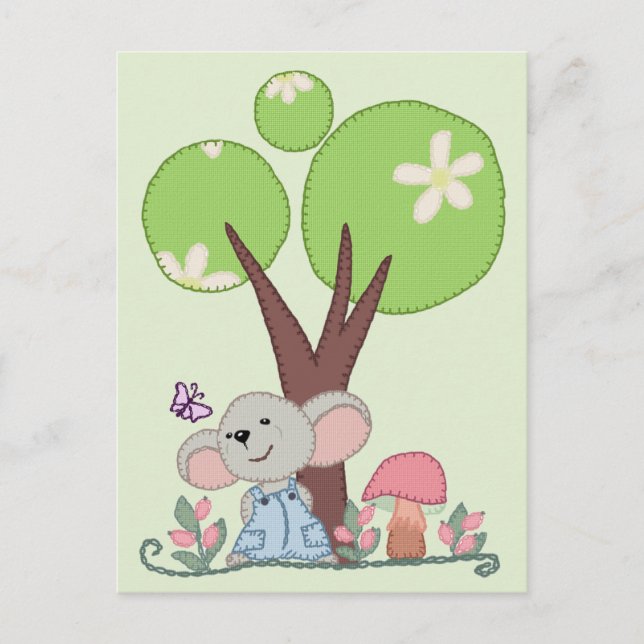 Carte Postale Maus unterm Baum (Devant)