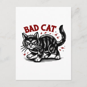 Carte Postale Mauvais chat