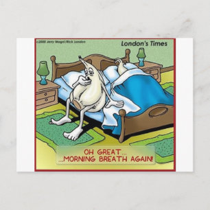 Carte Postale Mauvaise Haleine Ail Matin Cadeaux Drôles de Bande