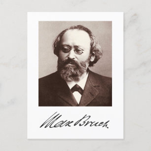 Carte Postale Max Bruch - signature
