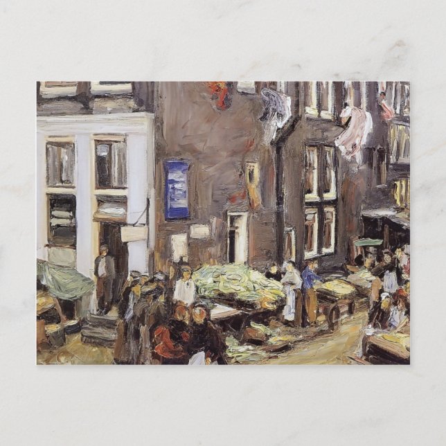 Carte Postale Max Liebermann - Quartier juif à Amsterdam (Devant)