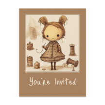 Maxine le Modiste Modèle d'invitation