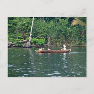 Carte Postale Maya Girls in Cayuco, Rio Dulce, Guatemala