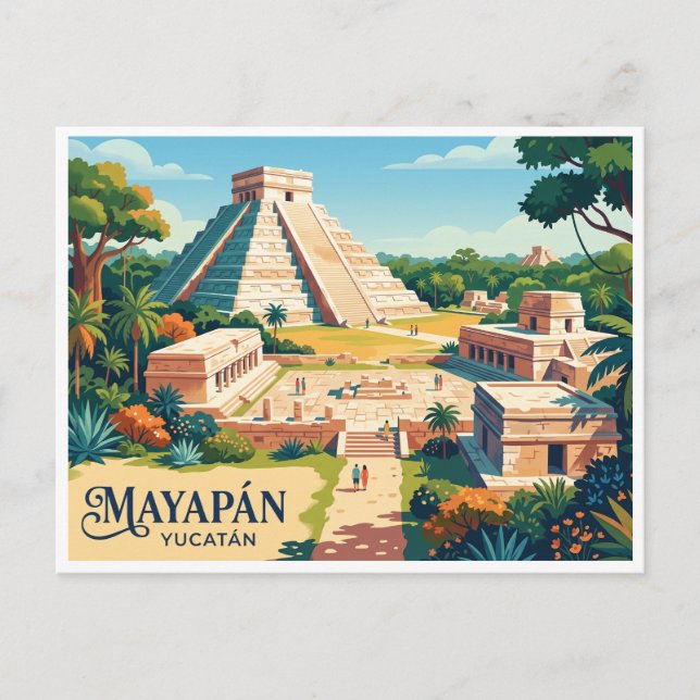 Carte Postale Mayapán Tecoh Mexique (Devant)