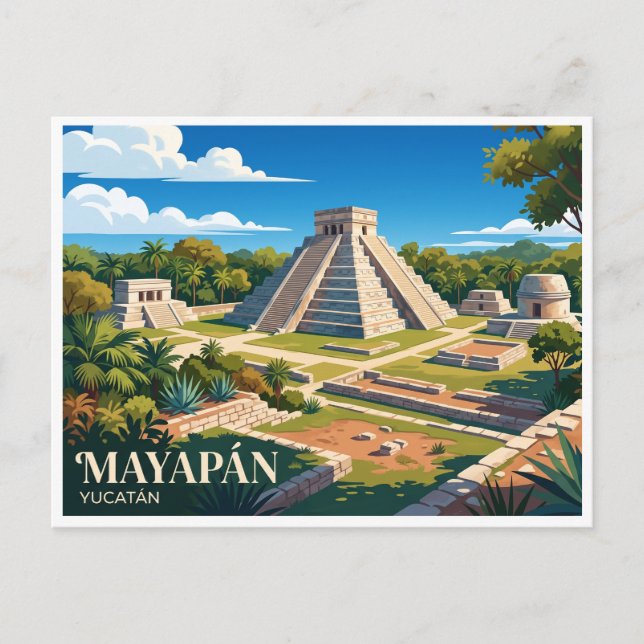 Carte Postale Mayapán Tecoh Mexique (Devant)