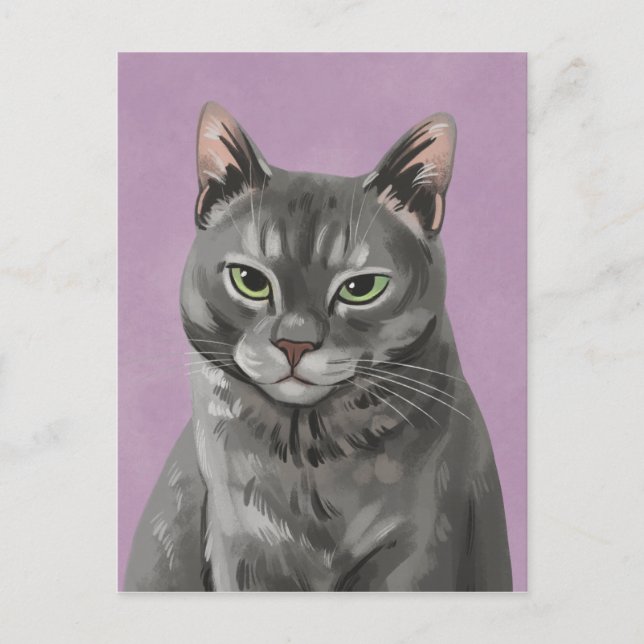 Carte postale Maybelle the Grey Tabby Cat (Devant)