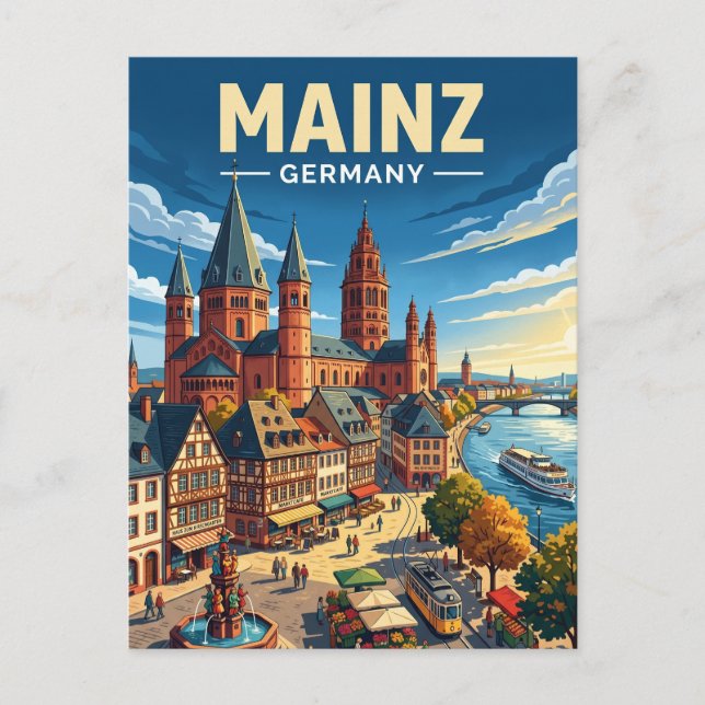 Carte Postale Mayence Allemagne (Devant)