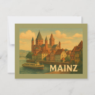 Carte Postale Mayence Art de la ville d'Allemagne