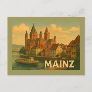 Carte Postale Mayence Art de la ville d'Allemagne