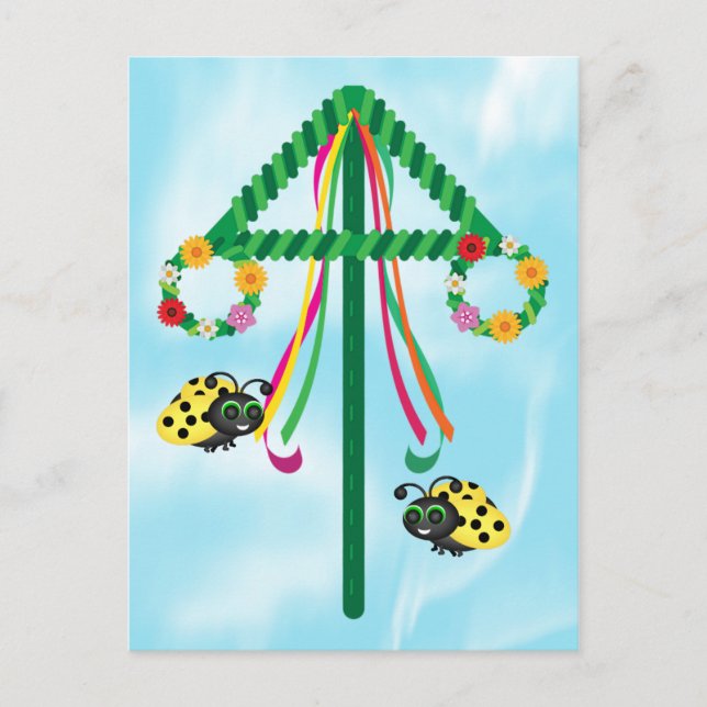 Carte Postale Maypole de Ladybug (Devant)
