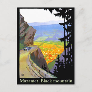 Carte Postale Mazamet, Montagne Noire, France. voiture sur la ro