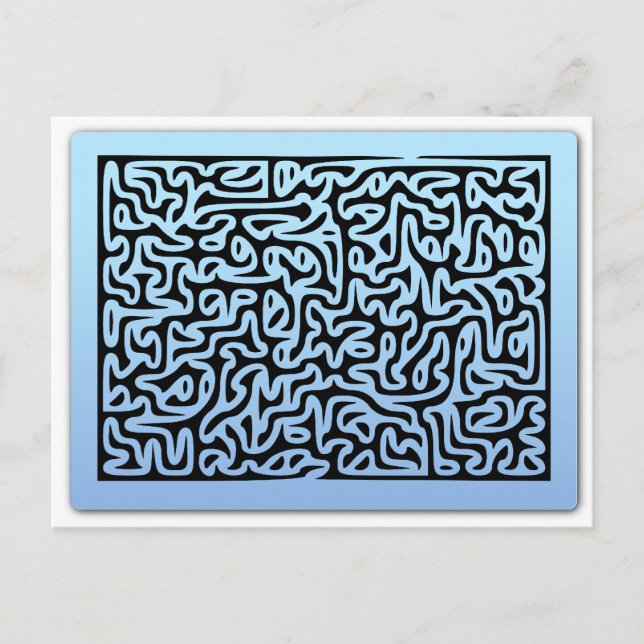 Carte Postale Maze de brindilles bleues (Devant)