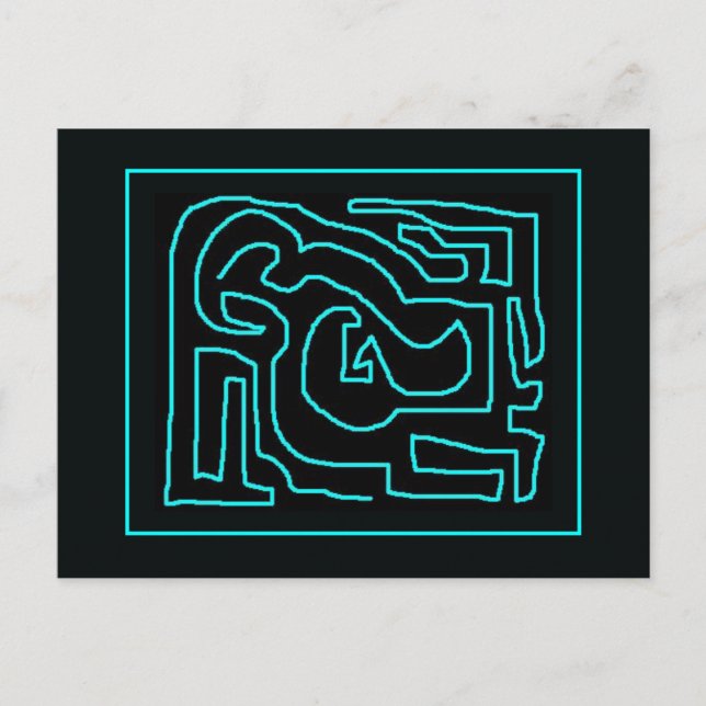 Carte Postale Maze turquoise par Mark Edward Westerfield (Devant)