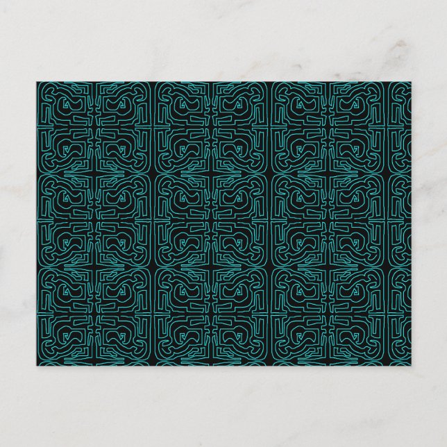 Carte Postale Maze turquoise par Mark Edward Westerfield (Devant)