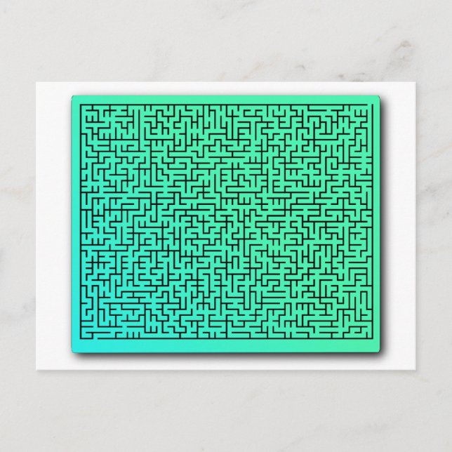 Carte Postale Maze vert (Devant)