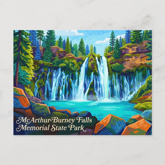 Carte Postale McArthur-Burney Falls Memorial State Park (Devant)