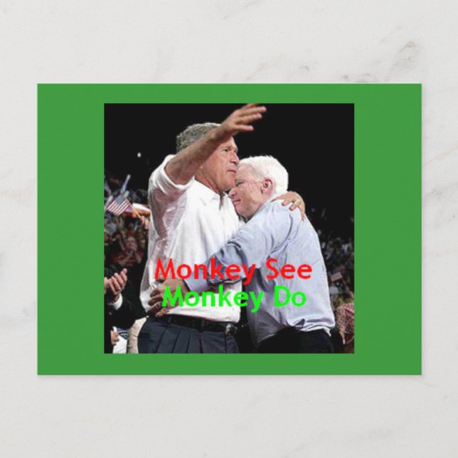 Carte postale McCain Bush Hug (Devant)