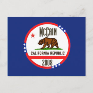 Carte postale McCain CALIFORNIA