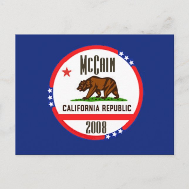 Carte postale McCain CALIFORNIA (Devant)