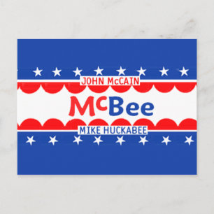Carte postale McCain Huckabee McBEE