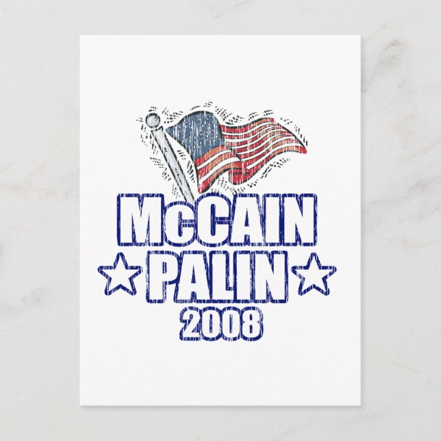 Carte Postale McCain Palin en détresse (Devant)