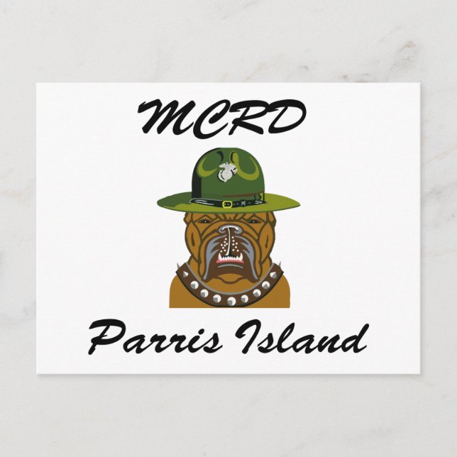 Carte Postale MCRD Parris Island Devil Dog (Devant)