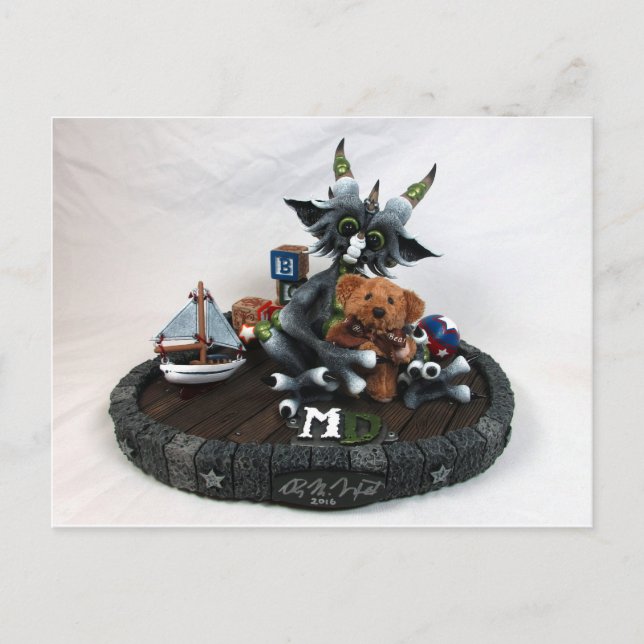 Carte Postale MD Black Teddy Dragon (Devant)