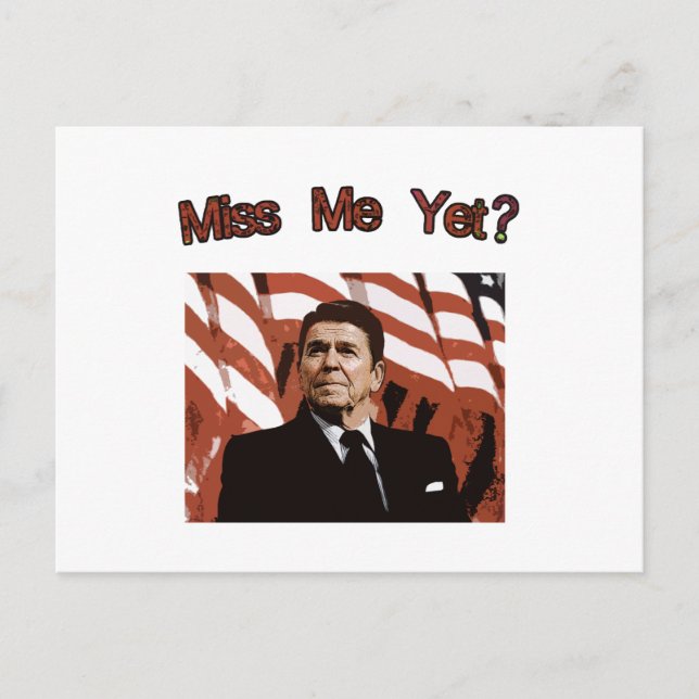 Carte Postale Me Manque Encore ?  Reagan Posterisé (Devant)