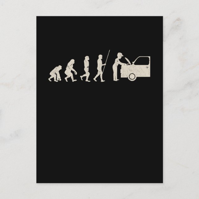 Carte Postale Mécanicien Évolution de tuner de voiture Drôles de (Devant)