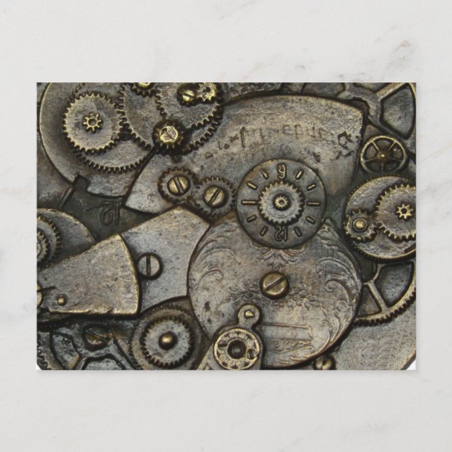 Carte Postale Mécanisme d'horlogerie vintage (Devant)