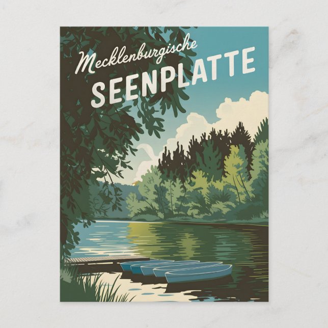 Carte Postale Mecklenburgische Seenplatte Allemagne vintage (Devant)