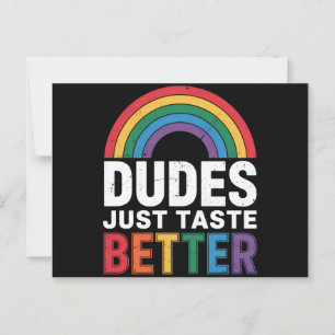 Carte Postale Mecs Ont Juste Meilleur Goût Drôle Fierté Gay Cade