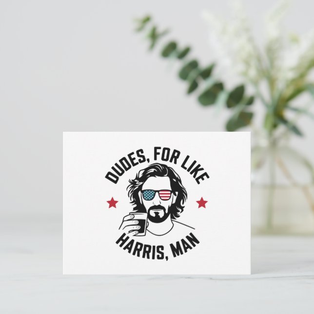 Carte Postale Mecs Pour Comme Harris Man White Dudes Pour Harris (Debout devant)
