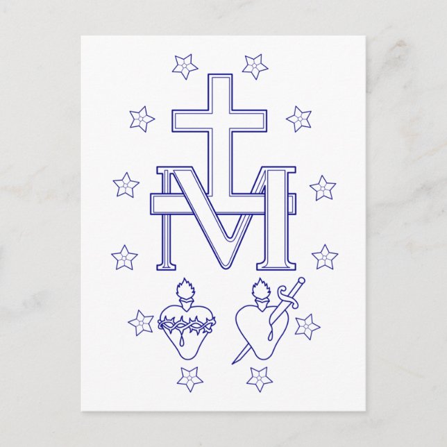 Carte Postale Médaille de Notre-Dame des Grâces (Devant)