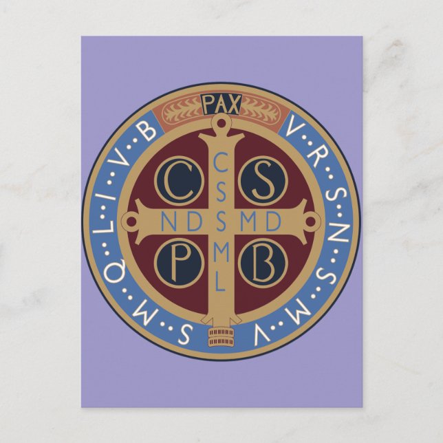 Carte Postale Médaille de saint Benoît (Devant)