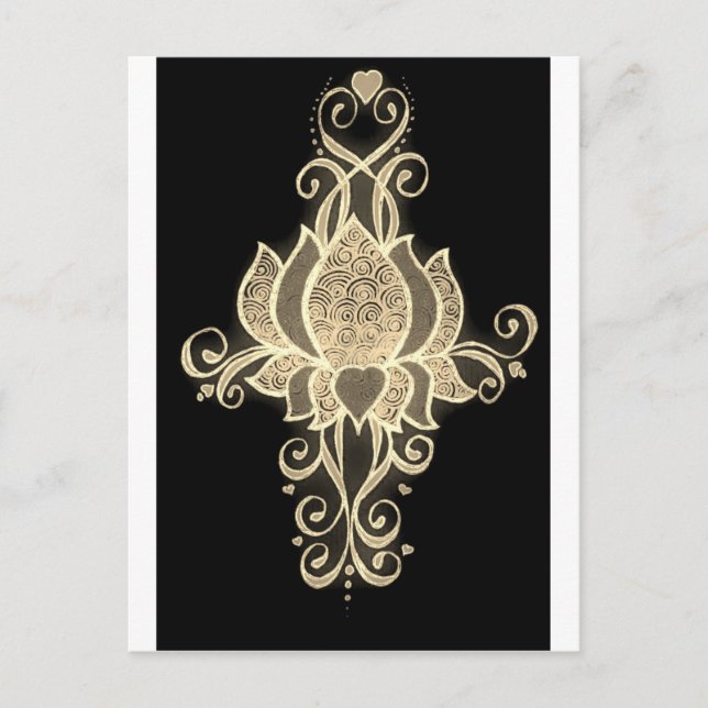 Carte Postale médaille d'or floral (Devant)