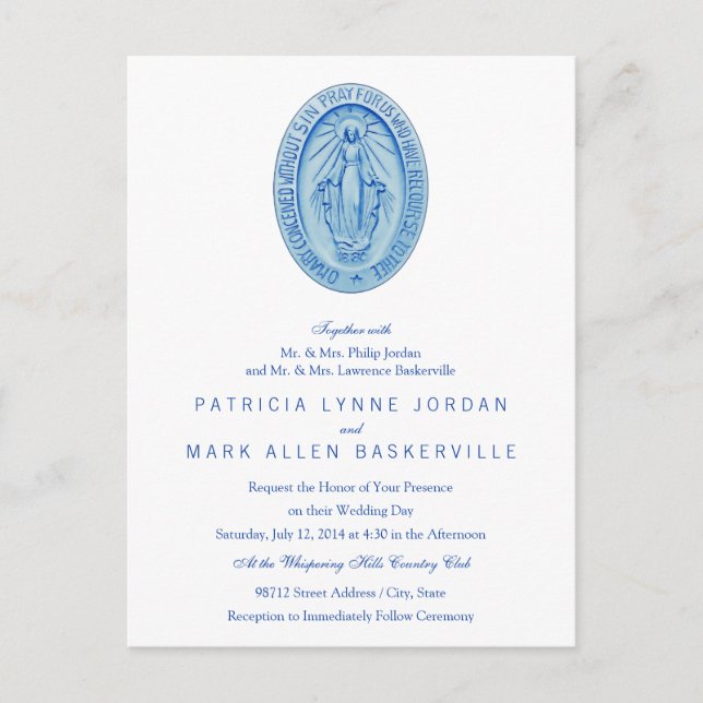 Carte Postale Médaille miraculeuse (Devant)