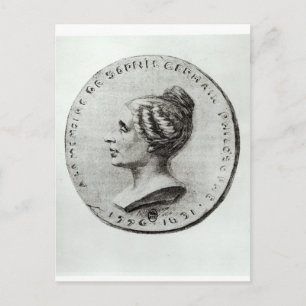 Carte Postale Médaille représentant Sophie Germain