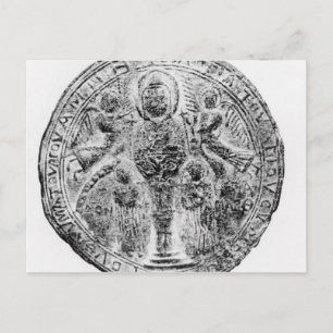 Carte Postale Médaillon décoré selon la technique de la cloisonn