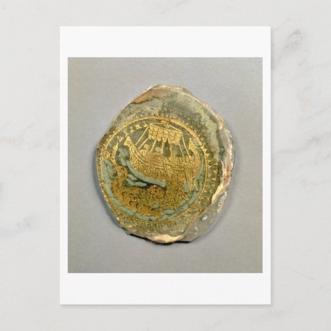 Carte Postale Médaillon représentant Jonah et la baleine, Roman, (Devant)