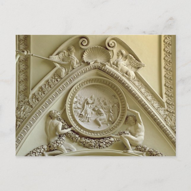 Carte Postale Médaillon représentant le baptême de Constantin (Devant)