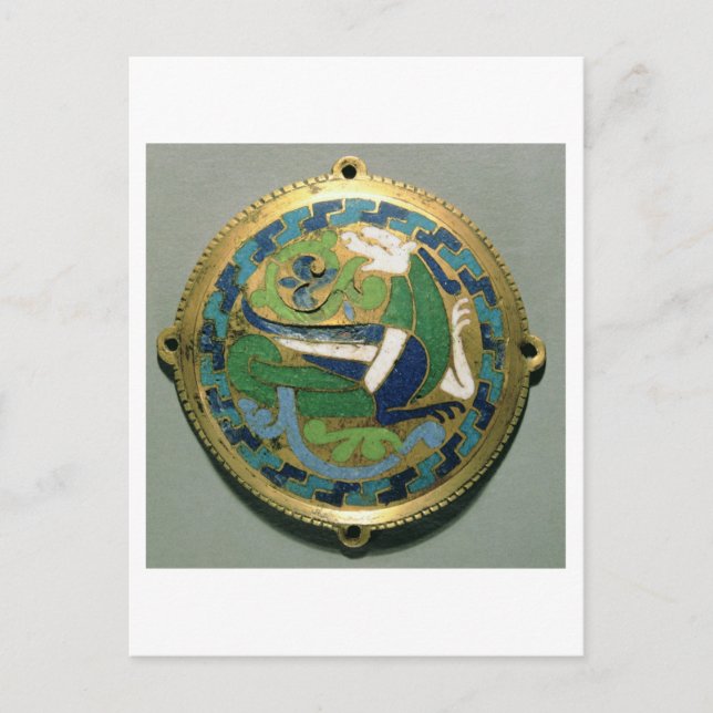 Carte Postale Médaillon représentant un dragon, français, de Con (Devant)