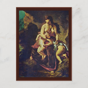 Carte Postale Medea Par Eugène Ferdinand Victor Delacroix