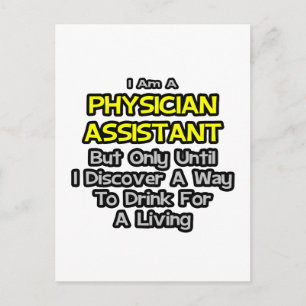 Carte Postale Médecin Assistant Plaisanterie .. Boire pour vivre