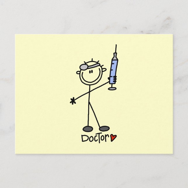 Carte Postale Médecin Bâtonnet de Base (Devant)